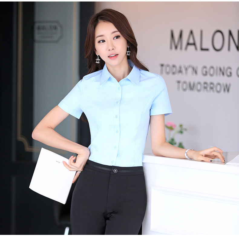 短袖女士襯衫定制