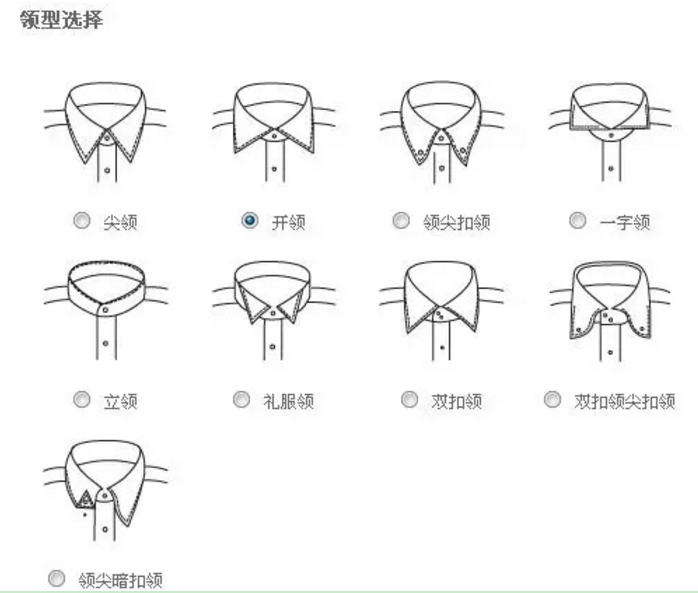 襯衫定制前先了解一下常見領(lǐng)型